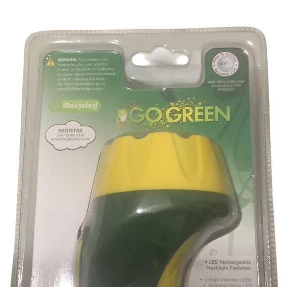 Rechargeable 4 LED Flashlight Go Green 30 Lumens Brightest Energy Efficient NEW - Picture 8 of 8